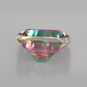 Quartzo místico multicolorido natural 5,64ct, corte esmeralda, VVS