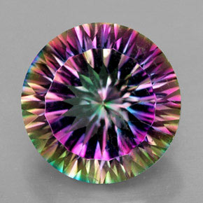 Quartzo Místico Top Rainbow Natural 7.77ct, Corte Redondo, VVS-VS