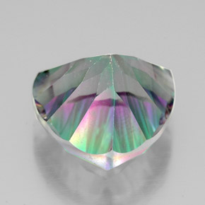 Quartzo místico multicolorido natural 7,53ct, trillion, VVS-VS