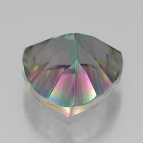 Quartzo místico multicolorido natural 7,90ct, trillion, VVS