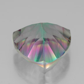 Quartzo místico multicolorido natural 7,47ct, trillion, VVS-VS