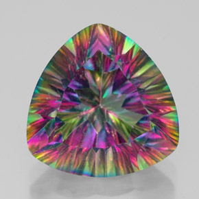 Quartzo Místico Top Rainbow Natural 7.58ct, Trilhão, VVS