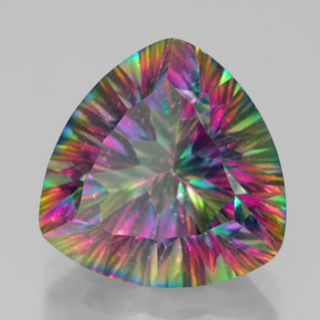 Quartzo Místico Top Rainbow Natural 7.58ct, Trilhão, VVS
