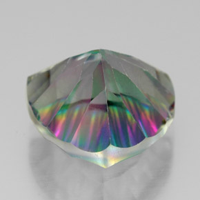 Quartzo Místico Top Rainbow Natural 7.58ct, Trilhão, VVS