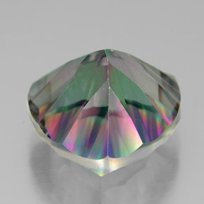 Quartzo místico multicolorido natural 7,64ct, trillion, VVS