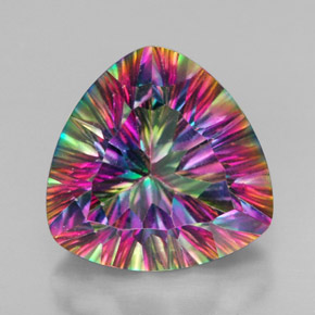Quartzo Místico Multicolorido Natural 7.28ct, Trilhão, VVS-VS