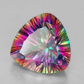 Quartzo Místico Multicolorido Natural 7.28ct, Trilhão, VVS-VS
