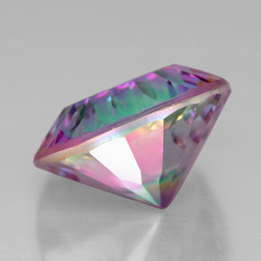 Quartzo místico multicolorido natural 6,98ct, corte redondo, VVS-VS