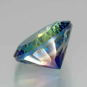 Quartzo místico multicolorido natural 18,13ct, corte redondo, VVS