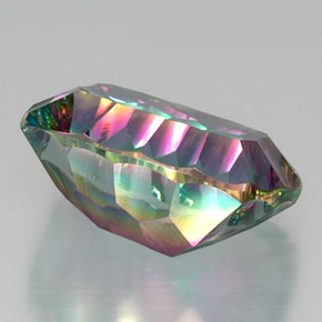 Quartzo Místico Top Rainbow Natural 19.76ct, Almofada cortada, VS