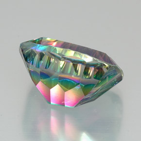 Quartzo místico multicolorido natural 21,28ct, almofada cortada, VVS-VS