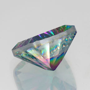 Quartzo místico multicolorido natural 14,88ct, almofada cortada, VS