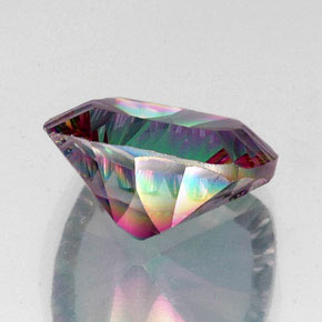 Quartzo Místico Top Rainbow Natural 13.33ct, Almofada cortada, VS