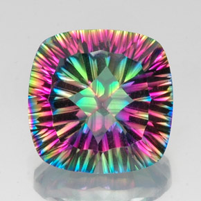 Quartzo místico multicolorido natural 14,80ct, almofada cortada, VS