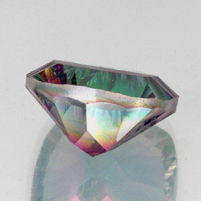 Quartzo místico multicolorido natural 14,80ct, almofada cortada, VS