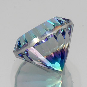 Quartzo místico multicolorido natural 10,84ct, corte redondo, VVS-VS