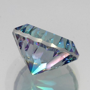 Quartzo místico multicolorido natural 9,66ct, corte redondo, VS