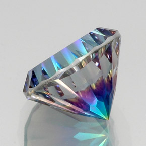 Quartzo místico multicolorido natural 10,16ct, corte redondo, VVS-VS