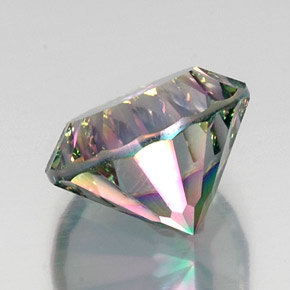 Quartzo místico multicolorido natural 12,24ct, corte redondo, VVS-VS