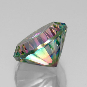 Quartzo místico multicolorido natural 11,36ct, corte redondo, VVS-VS