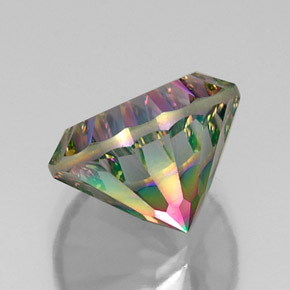 Quartzo Místico Top Rainbow Natural 12.40ct, Corte Redondo, VVS-VS