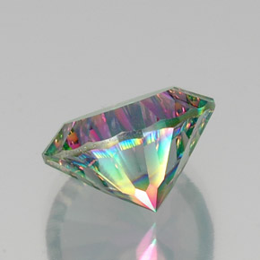 Quartzo místico multicolorido natural 10,15ct, corte redondo, VS