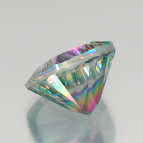 Quartzo Místico Top Rainbow Natural 17.64ct, Almofada cortada, VS