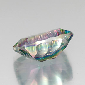 Quartzo místico multicolorido natural 18,41ct, almofada cortada, VVS-VS