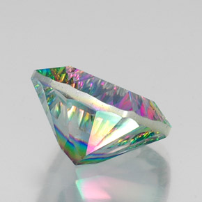Quartzo Místico Top Rainbow Natural 15.51ct, Almofada cortada, VS