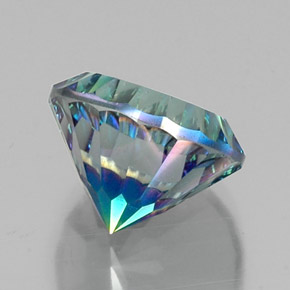 Quartzo místico multicolorido natural 9,96ct, corte redondo, VS