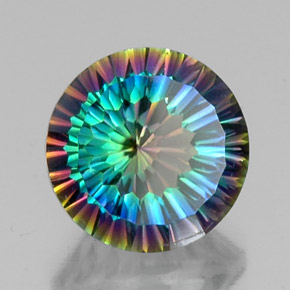 Quartzo Místico Top Rainbow Natural 9.30ct, Corte Redondo, VVS-VS