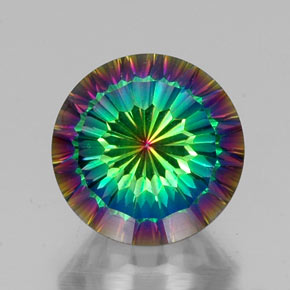Quartzo Místico Top Rainbow Natural 10.08ct, Corte Redondo, VVS-VS