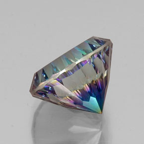 Quartzo Místico Top Rainbow Natural 10.08ct, Corte Redondo, VVS-VS