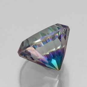Quartzo místico multicolorido natural 10,07ct, corte redondo, VVS-VS