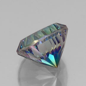 Quartzo místico multicolorido natural 10,07ct, corte redondo, VS