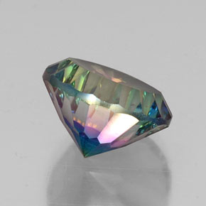 Quartzo místico multicolorido natural 9,63ct, corte redondo, VVS-VS