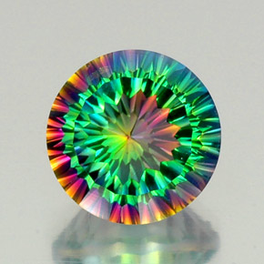 Quartzo Místico Top Rainbow Natural 10.27ct, Corte Redondo, VVS-VS