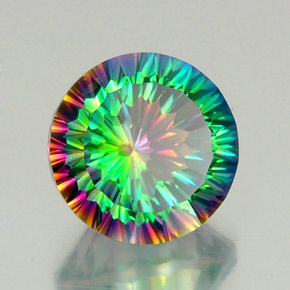 Quartzo Místico Top Rainbow Natural 10.27ct, Corte Redondo, VVS-VS