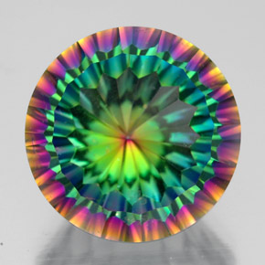 Quartzo Místico Top Rainbow Natural 9.83ct, Corte Redondo, VS