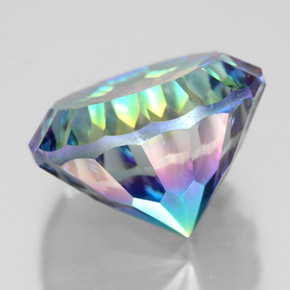 Quartzo Místico Top Rainbow Natural 9.83ct, Corte Redondo, VS