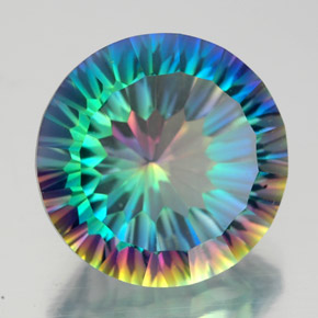 Quartzo Místico Top Rainbow Natural 9.16ct, Corte Redondo, VVS