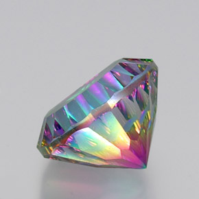 Quartzo Místico Top Rainbow Natural 12.51ct, Corte Redondo, VS
