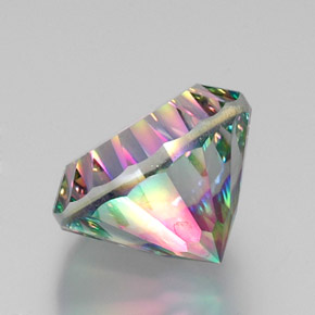 Quartzo Místico Top Rainbow Natural 13.37ct, Corte Redondo, VS