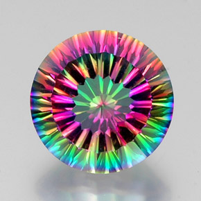 Quartzo Místico Top Rainbow Natural 11.31ct, Corte Redondo, VVS-VS