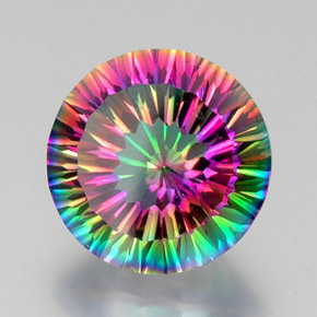 Quartzo Místico Top Rainbow Natural 11.31ct, Corte Redondo, VVS-VS