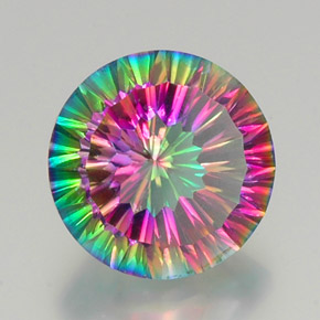 Quartzo Místico Top Rainbow Natural 11.55ct, Corte Redondo, VS