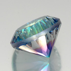 Quartzo místico multicolorido natural 20,94ct, corte redondo, VVS-VS