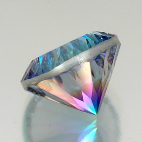 Quartzo místico multicolorido natural 20,87ct, corte redondo, VVS-VS