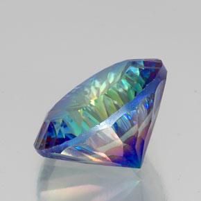 Quartzo místico multicolorido natural 18,05ct, corte redondo, VVS-VS