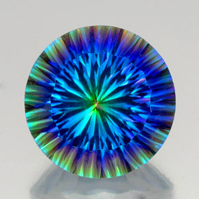 Quartzo Místico Top Rainbow Natural 18.27ct, Corte Redondo, VVS-VS